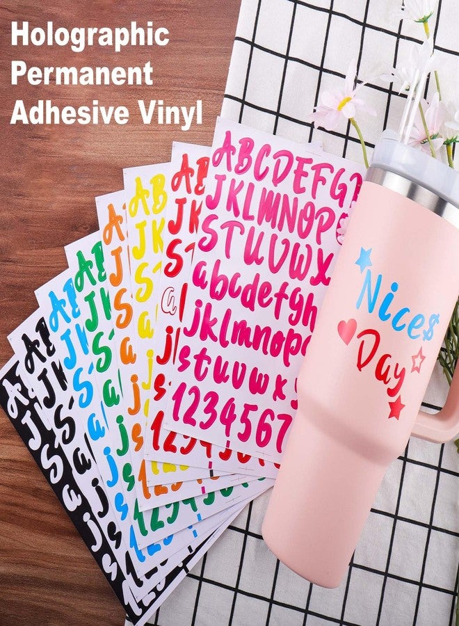 AIERSA Vinyl Letter Stickers for Stanley Cups Waterproof, Alphabet Name Sticker to Persoanlize Your Cups, Self-adhesive Lettering Water Bottle Stickers, 8 Sheets - Image 4